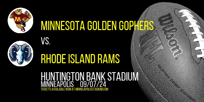 Minnesota Golden Gophers vs. Rhode Island Rams at Huntington Bank Stadium